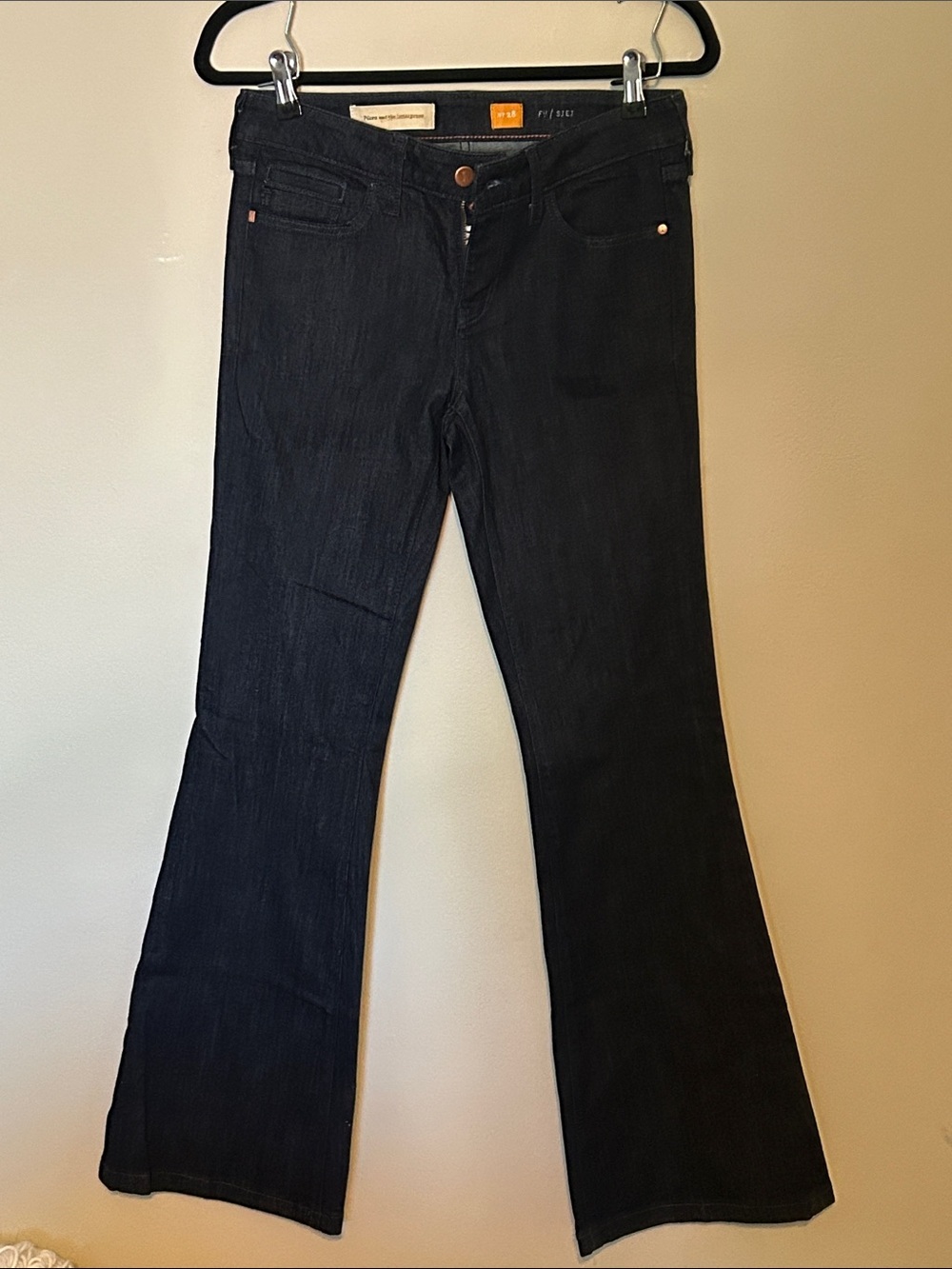 Pilcro and the Letterpress Dark Wash Wide-Leg Flare Jeans